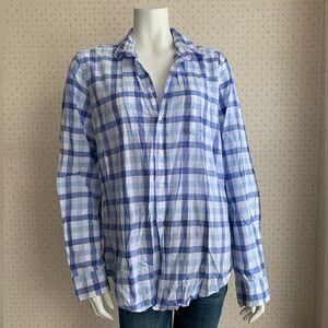 Frank and Eileen Barry Cotton Plaid Button Down Shirt size XL PW1